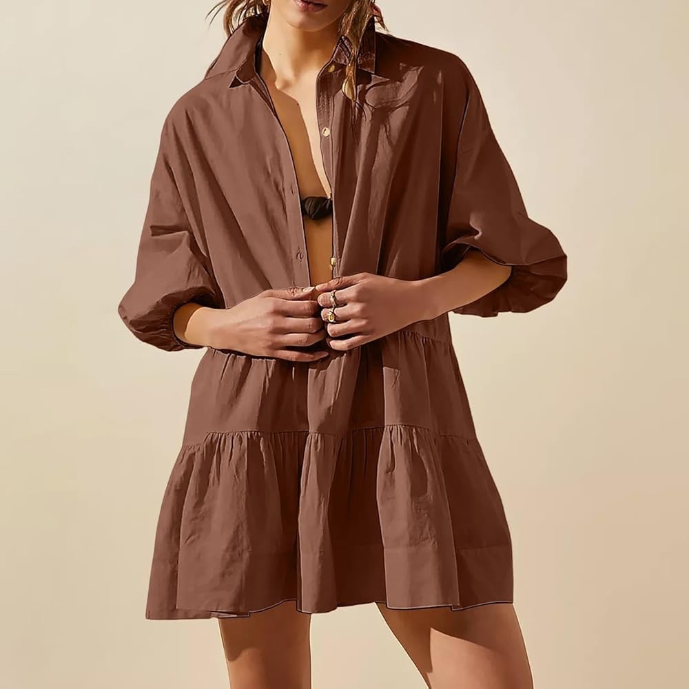 Free people misha mini dress in brown